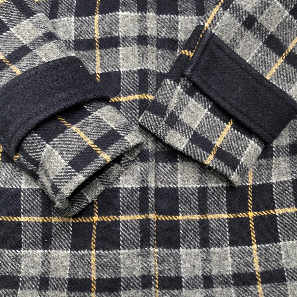 Forever New Womens Coat Jacket Wool Blend Check Grey Black Yellow Hooded… - Picture 13 of 15